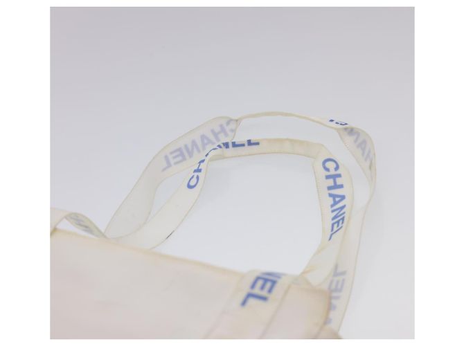CHANEL Borsa a tracolla Nylon Bianco CC Auth bs4932 - vista 14