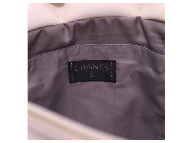 CHANEL Borsa a tracolla Nylon Bianco CC Auth bs4932 - vista 19