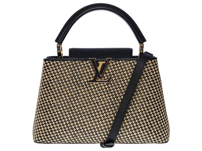 Borsa LOUIS VUITTON Capucines in Pelle Beige - 101221 - vista 2
