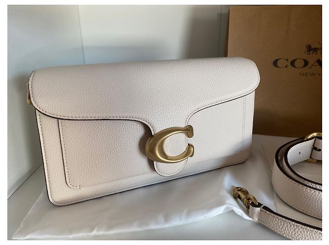 Borsa a tracolla Coach Tabby 26 in pelle crema - vista 3
