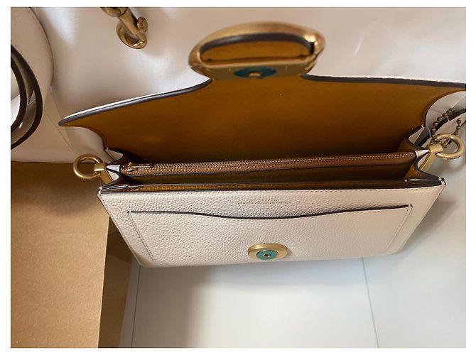 Borsa a tracolla Coach Tabby 26 in pelle crema - vista 5