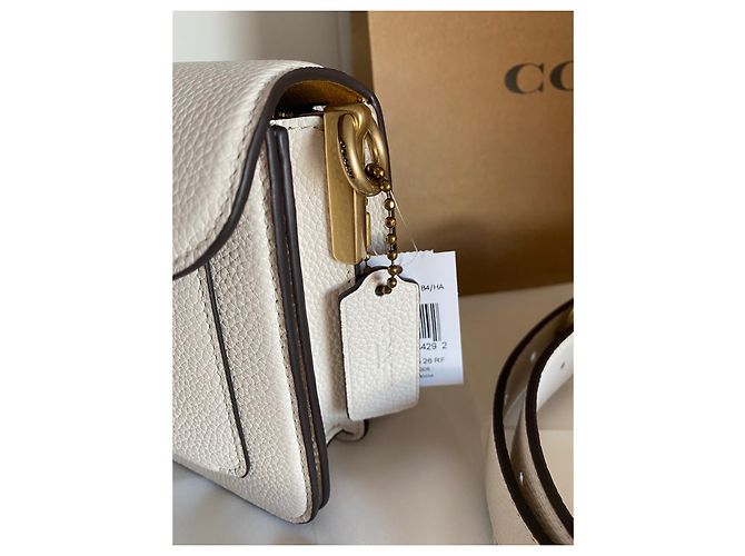 Borsa a tracolla Coach Tabby 26 in pelle crema - vista 6