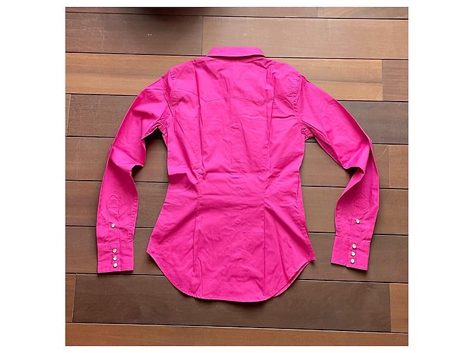 Camicetta Ralph Lauren Rosa Cotone Elastan XS - vista 3