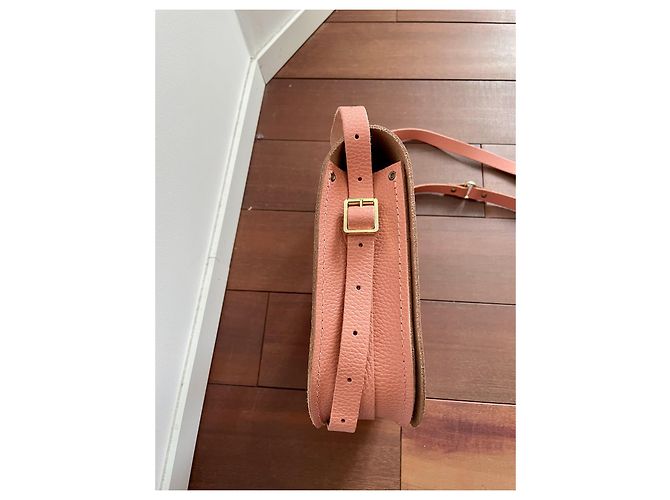 Autre Marque Cambridge Satchel Company Borsa Saddle GM Siena Terracotta Pelle - vista 3