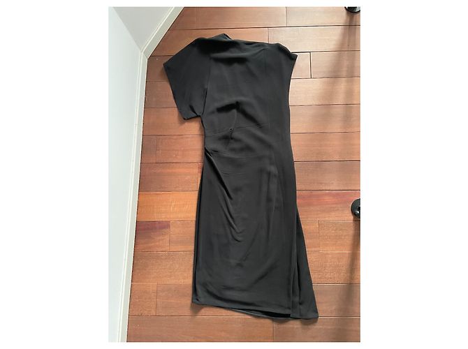 Vestido Balenciaga negro asimétrico drapeado - vista 2