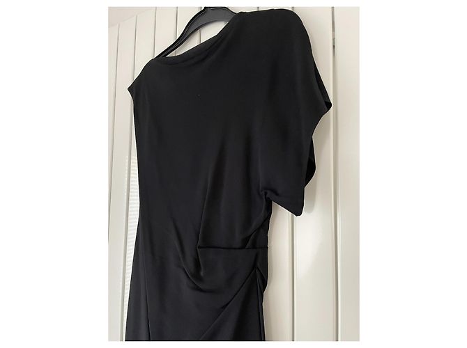 Vestido Balenciaga negro asimétrico drapeado - vista 3