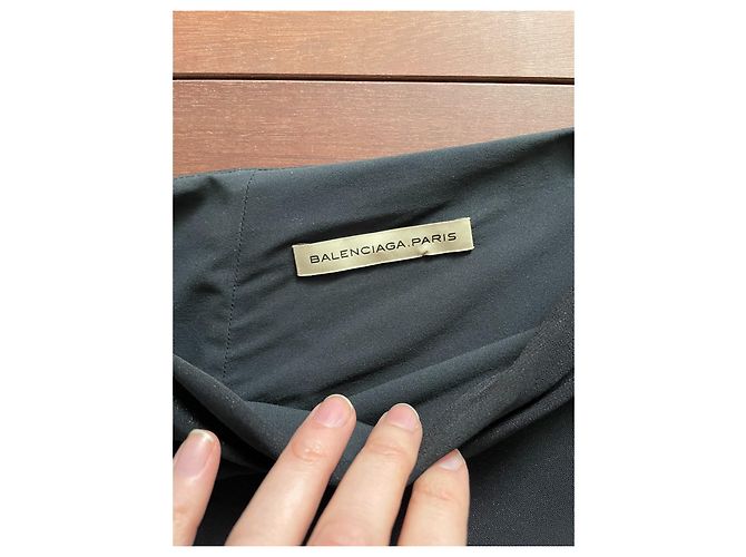 Vestido Balenciaga negro asimétrico drapeado - vista 4