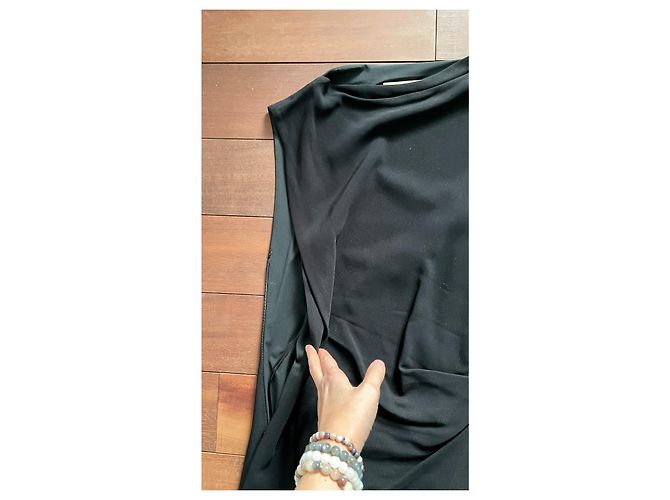 Vestido Balenciaga negro asimétrico drapeado - vista 6