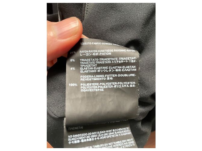 Vestido Balenciaga negro asimétrico drapeado - vista 8