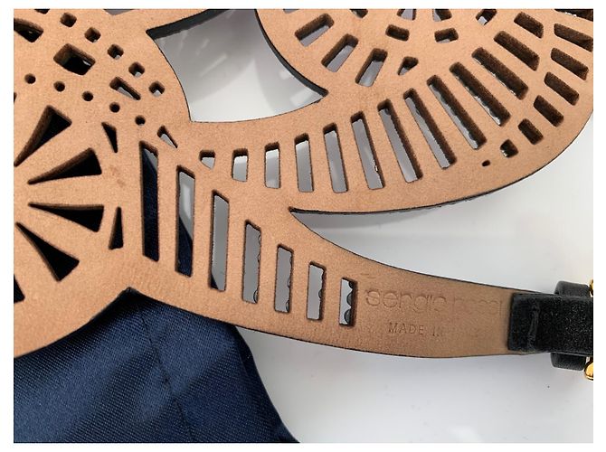 Bracciale Rigido Sergio Rossi Strass Neri e Rosa Nero - vista 4