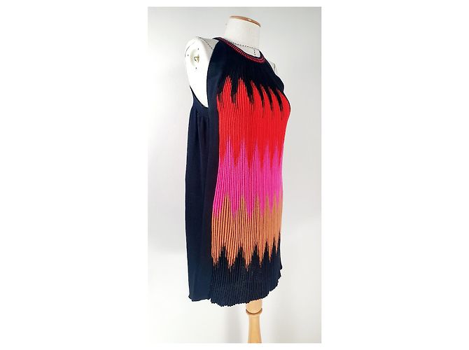 Abito M Missoni Nero Multicolore Cotone Nylon - vista 2