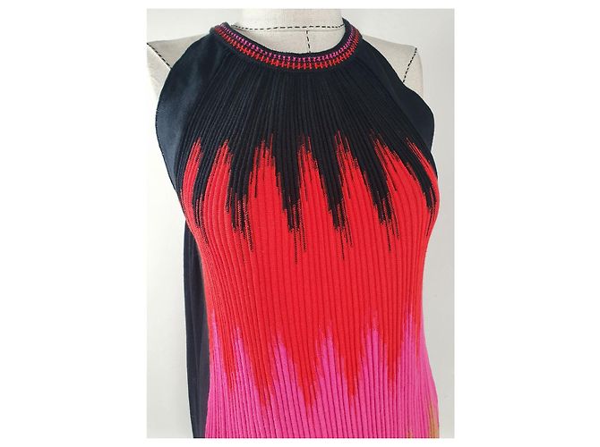 Abito M Missoni Nero Multicolore Cotone Nylon - vista 3