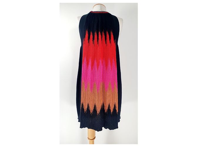 Abito M Missoni Nero Multicolore Cotone Nylon - vista 4