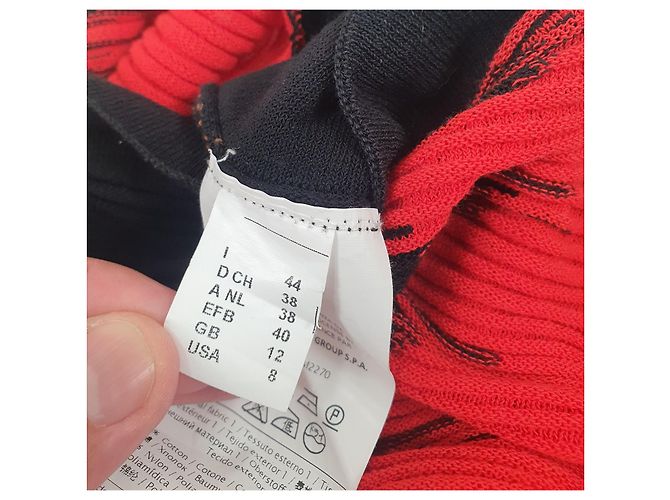 Abito M Missoni Nero Multicolore Cotone Nylon - vista 6