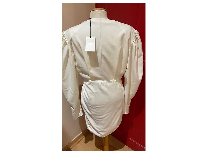Isabel Marant Kleid Elfenbein Lyocell Elastan Größe 42 Creme - Ansicht 2