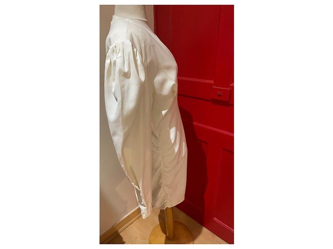 Isabel Marant Kleid Elfenbein Lyocell Elastan Größe 42 Creme - Ansicht 3