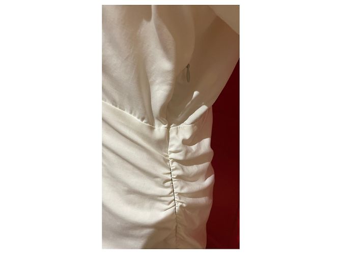 Isabel Marant Kleid Elfenbein Lyocell Elastan Größe 42 Creme - Ansicht 4