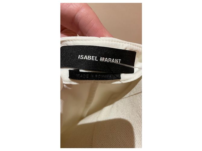 Isabel Marant Kleid Elfenbein Lyocell Elastan Größe 42 Creme - Ansicht 6