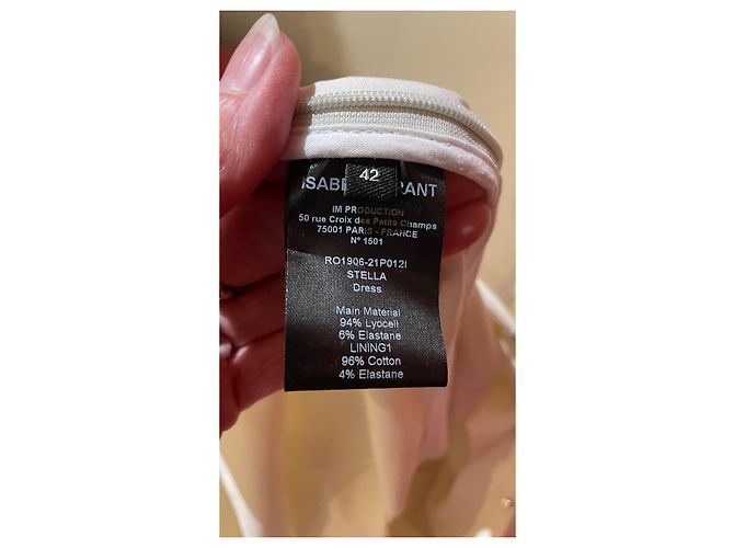 Isabel Marant Kleid Elfenbein Lyocell Elastan Größe 42 Creme - Ansicht 7