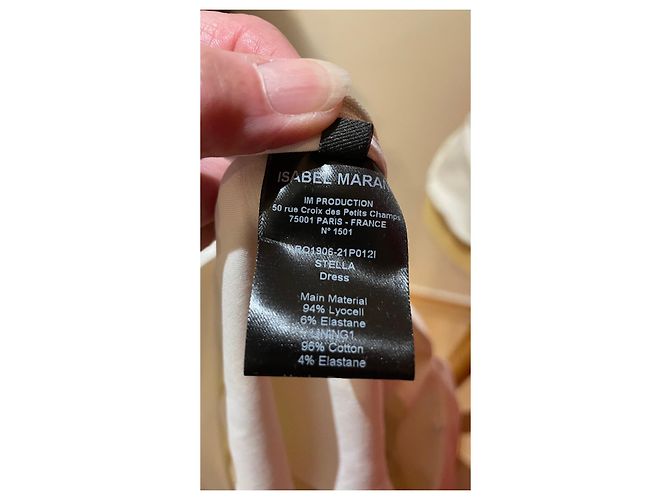 Isabel Marant Kleid Elfenbein Lyocell Elastan Größe 42 Creme - Ansicht 8