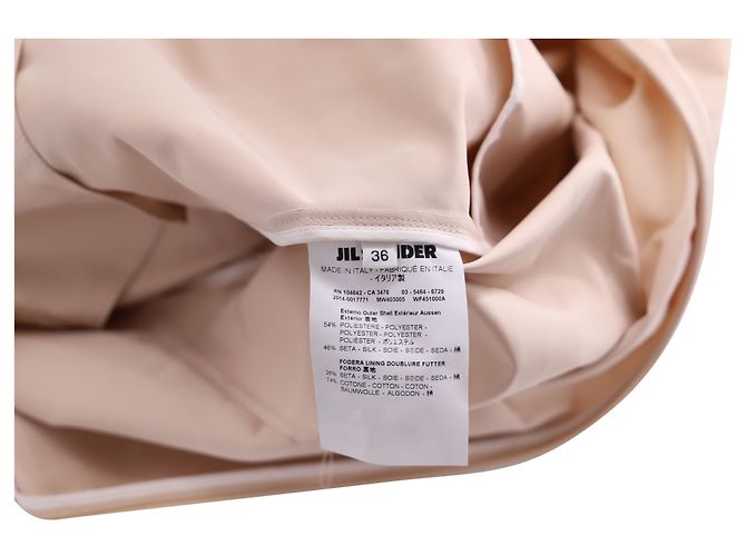 Kurzärmliges Midikleid von Jil Sander aus hautfarbenem Polyester Braun Fleisch - Ansicht 5