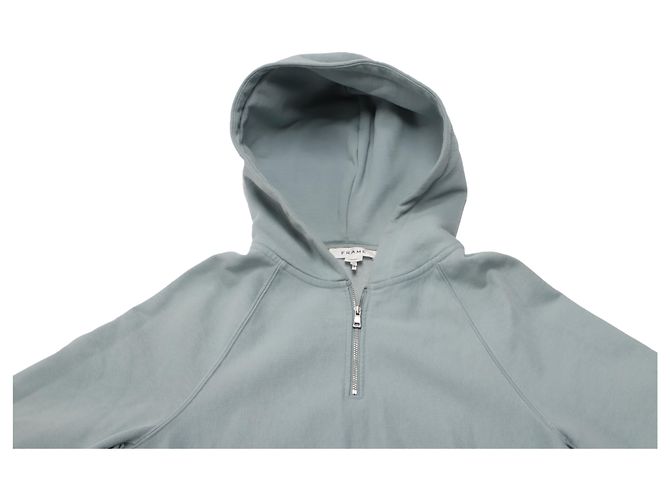 Frame Denim Felpa con cappuccio Frame Quarter Zip in cotone menta Verde - vista 5