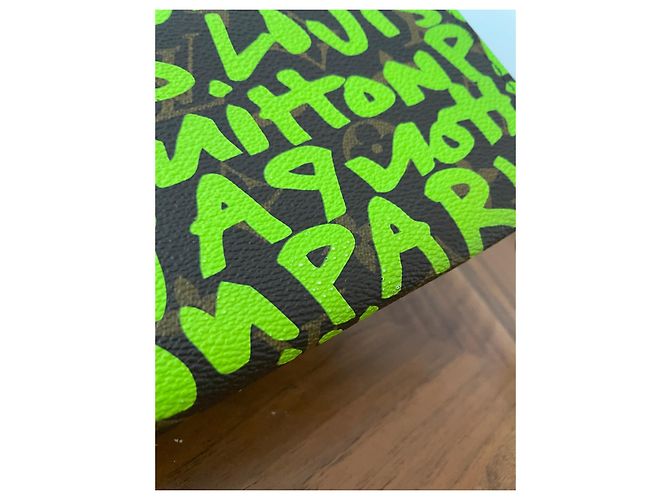 Louis Vuitton Cartera LV Zippy Graffiti stephen sprouse Verde - vista 7