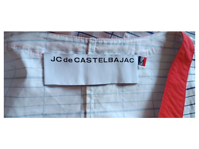 Camicetta Jc De Castelbajac in cotone blu e corallo - vista 3