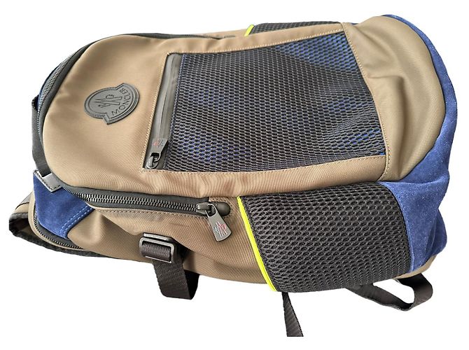 Zaino Moncler Gilles in nylon taupe - vista 4