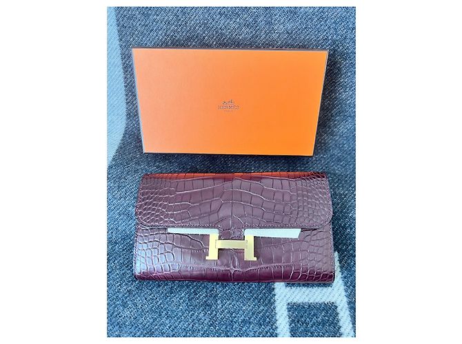 Constance Hermès Clutch-Taschen Bordeaux - Ansicht 2
