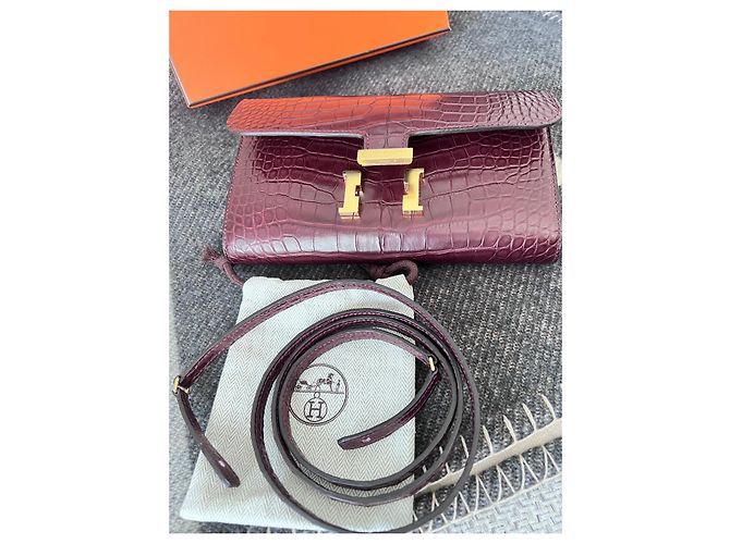 Constance Hermès Clutch-Taschen Bordeaux - Ansicht 8