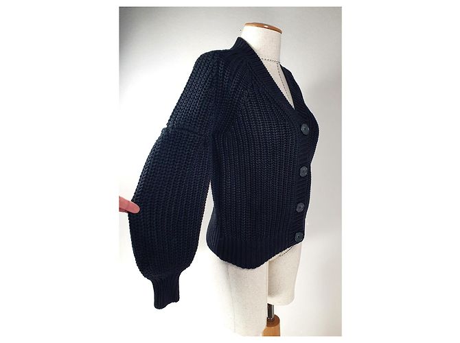Autre Marque Chaqueta de punto Repeat Negra de Algodón Negro - vista 2
