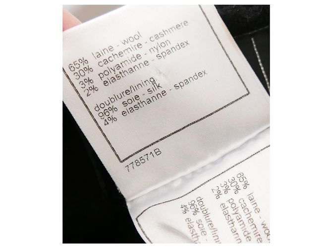 Chanel 07Eine Paris-MonteCarlo-Perlen-Smokinghose Schwarz - Ansicht 10