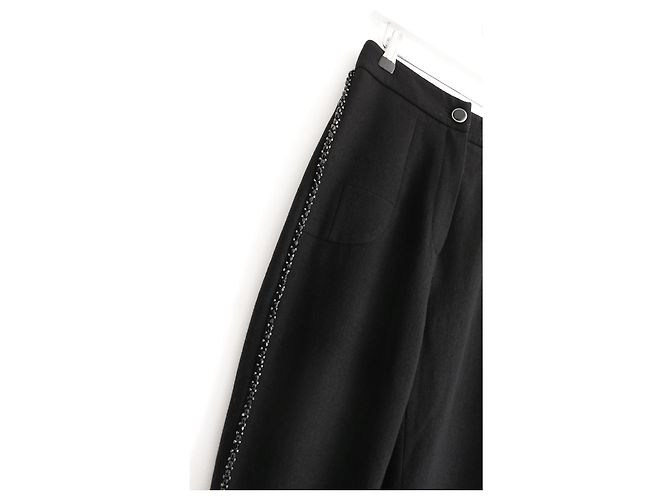 Chanel 07Eine Paris-MonteCarlo-Perlen-Smokinghose Schwarz - Ansicht 6
