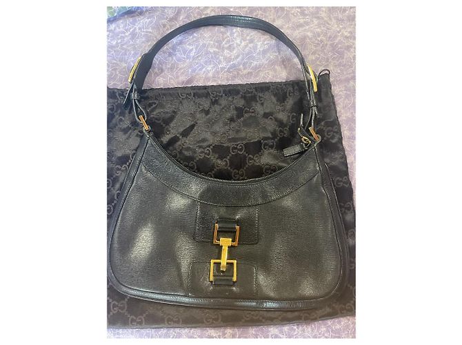 Borsa Gucci Hobo in pelle nera Jackie Nero - vista 7