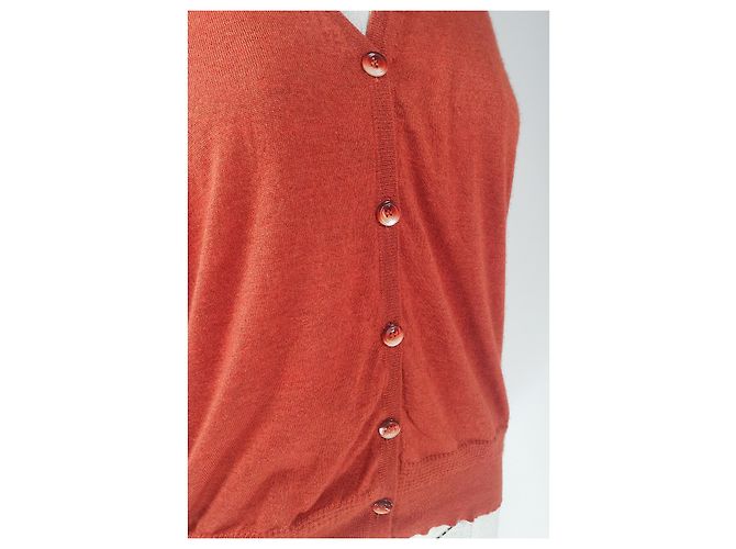 Etro Strickjacke Orange aus Kaschmir und Seide - Ansicht 2