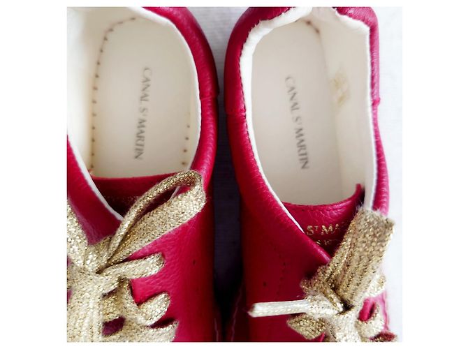 Autre Marque Sneaker stringate in pelle rossa Rosso - vista 8