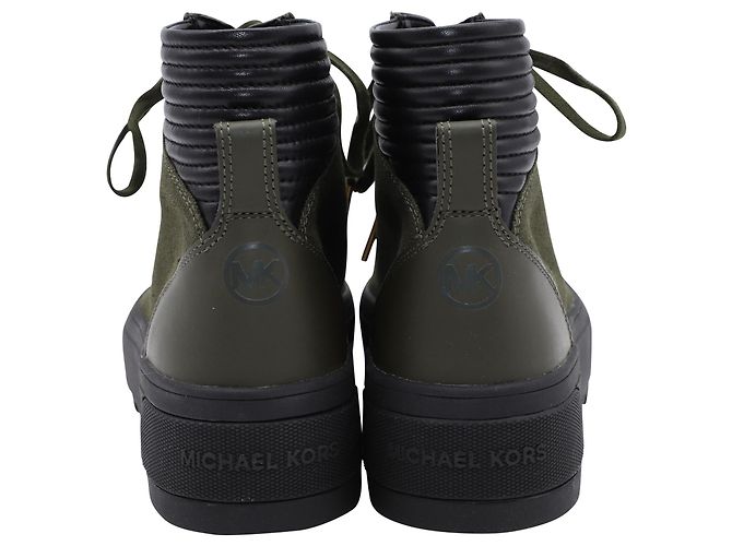 Sneakers Michael Kors Keegan High Top in tela verde - vista 3
