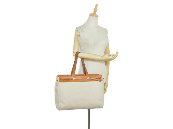 Hermès Toile Herbag Cabas MM Beige - vista 11