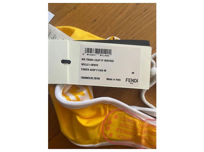 Fendi x Sarah Coleman Swimwear White Yellow - view 3