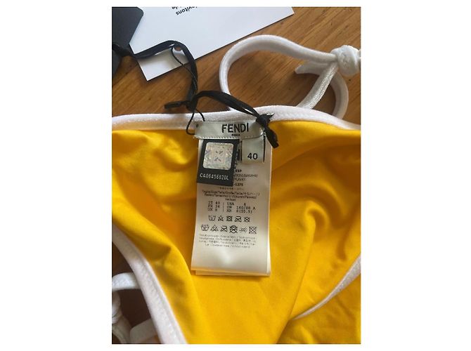 Fendi x Sarah Coleman Swimwear White Yellow - view 4