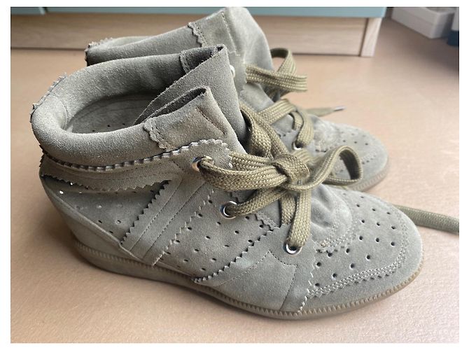 Sneaker Isabel Marant Bobby grigie in camoscio Grigio - vista 2