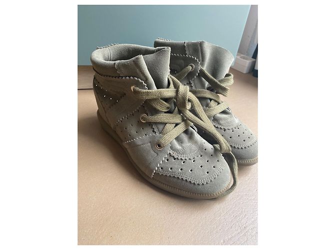 Sneaker Isabel Marant Bobby grigie in camoscio Grigio - vista 5