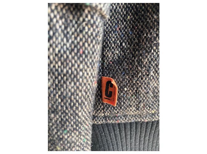 Autre Marque Onia Tweed-Stoßfängerjacke Braun Schwarz Karamell - Ansicht 8