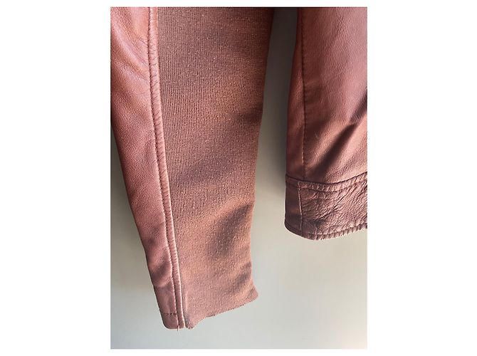 Chaqueta de cuero marrón Pinko Castaño - vista 5