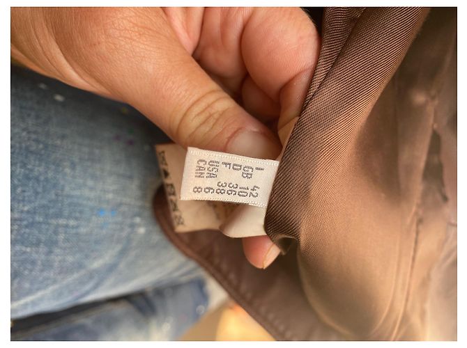 Chaqueta de cuero marrón Pinko Castaño - vista 7