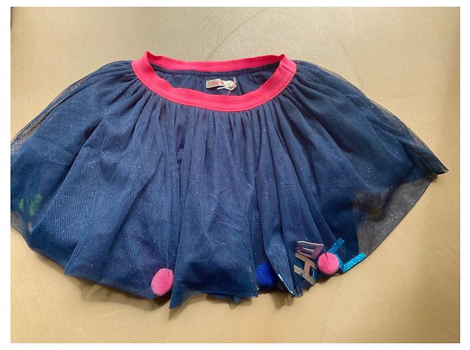Billieblush Tüllrock mit Dinosauriern und Pompons Dunkelblau - Ansicht 2