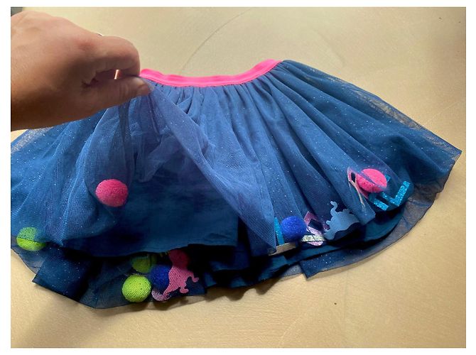 Billieblush Tüllrock mit Dinosauriern und Pompons Dunkelblau - Ansicht 5