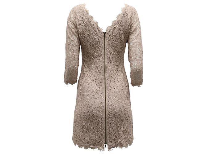 Diane Von Furstenberg Vestido nude de encaje de DvF Zarita Carne - vista 2