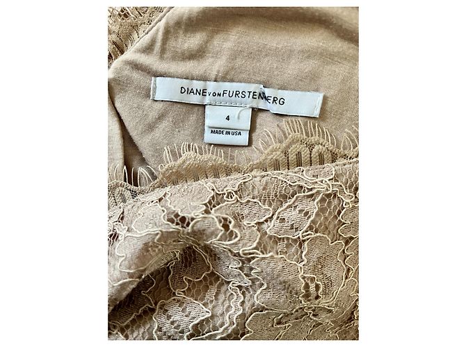 Diane Von Furstenberg Vestido nude de encaje de DvF Zarita Carne - vista 3